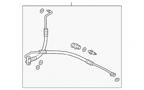 Air conditioning tube condenser-compressor Chevrolet Bolt EUV 22-23