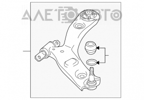 Lower front left arm Suzuki Kizashi 10-15