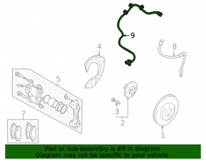 Front right ABS sensor for Mitsubishi Galant 2012