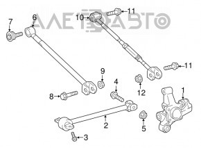 Rear left transverse control arm Lexus ES300h ES350 13-18 rusty