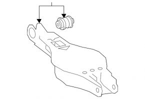 Lower control arm under spring rear left Toyota Prius 50 16-22