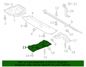 Central underbody protection for Audi Q8 19-25