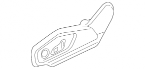 Left side driver's seat trim for Audi Q7 16-19, black, broken mount