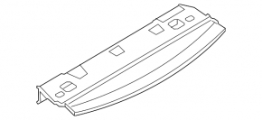 Rear shelf BMW 4 F32 14-20 Coupe, for speakers and curtain, black