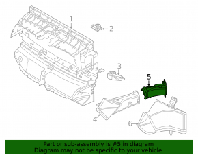 Left brake cooling duct for BMW 2 G42 22-25 M2