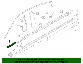 Front right threshold bracket for BMW 8 G15 G16 20-25