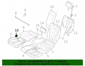 Isofix plug for the rear seat of the 2nd row of the BMW X7 G07 19-26 black