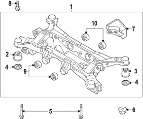 Rear subframe Hyundai Santa Fe 24-26 AWD