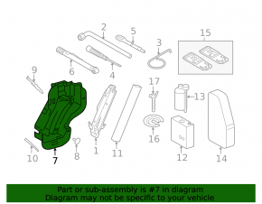 Foam for tool VW Tiguan 09-17