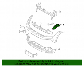 Front bumper mount left VW Tiguan 22-24