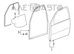 Front right door seal Toyota Rav4 00-06