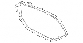 Left BMW X6 G06 2023 radiator grille trim with backlight