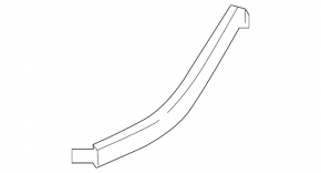 Front bumper molding chrome upper left Mitsubishi Outlander 16-22 rest