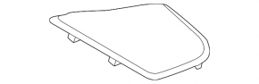 Right arch trim cap for Toyota Camry v70 18-24 hybrid black