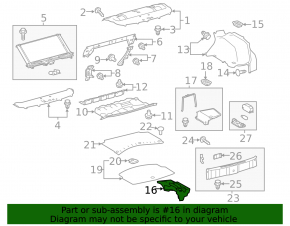 Trunk tray left Lexus IS 14-20