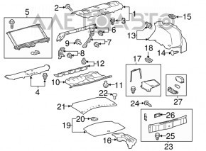 Left trunk tray Lexus IS 14-20