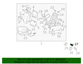 Driver's seat runner plug for Lexus RX300 RX330 RX350 RX400h 04-08, left, gray