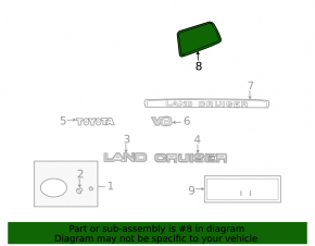 Rear window molding Lexus LX 98-07