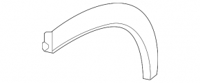 Rear left fender arch trim Nissan Rogue 21-23 JP built, structure