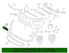 Kia Sportage 17-22 FWD Front Bumper License Plate
