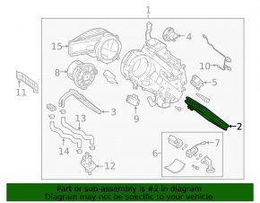 Toyota Highlander 20-23 hybrid rear heater evaporator