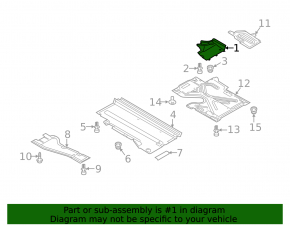 Underbody protection front left Audi A4 B8 08-16