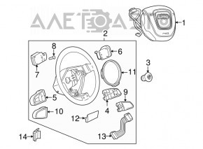 Steering wheel control buttons left Audi Q5 8R 09-17