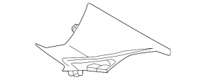 Rear pillar trim, left upper, Audi A3 22-26, grey