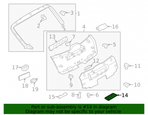 Porsche Macan 15-24 Trunk Lock Trim, Gray, Achatgrau