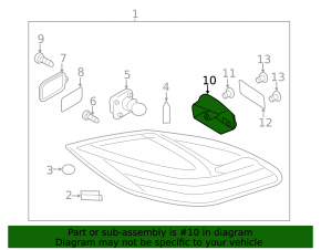 Guide for outer light (wing) left Porsche Panamera 10-16