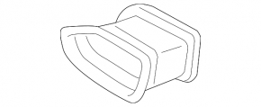 Right air duct deflector Hyundai Santa FE 19-20 black with chrome