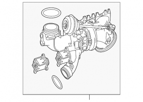 Turbine assembly with manifold right Mercedes GLS-class X166 15-19 3.0