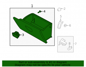 Glove box, glove compartment Ford Fiesta 11-19 ser