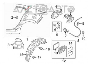 Rear left mudguard Mazda 3 14-18 BM SIGNEDA
