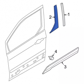 Door trim side front left front Ford Transit Connect MK2 13-
