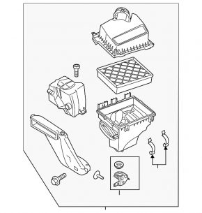 Air filter housing Ford Edge 15-18 3.5 without air duct