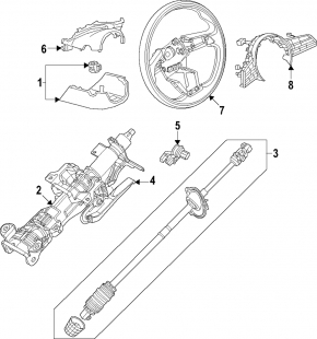 Mazda CX-90 24-26 steering wheel controls without Traffic Jam Assist for rubber steering wheel