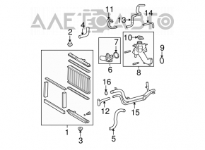 Upper cooling hose Lexus IS250 IS350 06-12