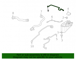 Cooling system return pipe BMW 7 G11 G12 16-22 to a large tank