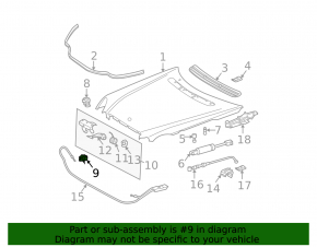 Left bonnet lock Mercedes W211 without sensor