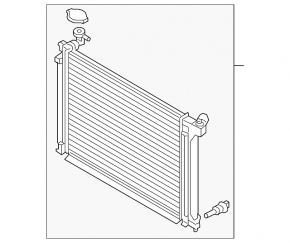 Radiator cooling water Hyundai Sonata 15-19 2.0T TYC
