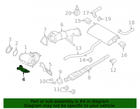 Volvo XC90 16-25 T8 Catalytic Converter Bracket