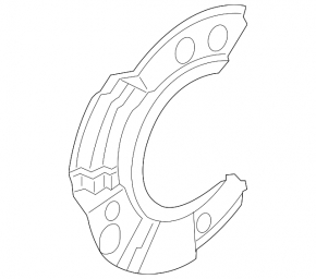 Brake Disc Cover Front Left BMW 5 F10 10-17