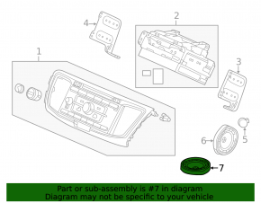 Speaker rear shelf left Honda Accord 13-17 broken mount