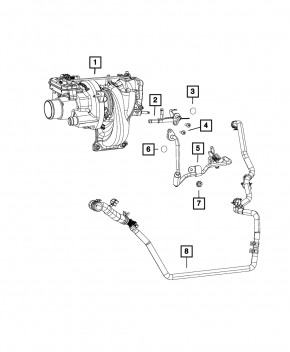 Jeep Cherokee KL 19-23 2.0T Turbo Cooling Pipe Supply