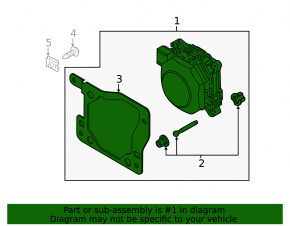 Audi E-Tron 19-23 radar cruise control with bracket