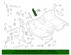 Footrest for BMW 5 F10 11-16 black