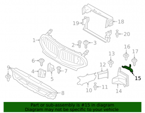 Additional radiator bracket right upper BMW 5 G30 17-23