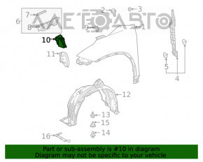 Inner right wing seal Toyota Highlander 20-