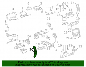 Wood trim for the left center air vent on a Lexus GX470 03-07